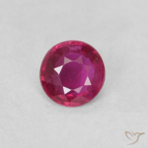 0.16ct 天然 ピンクがかったレッド ルビー, ラウンド, VS