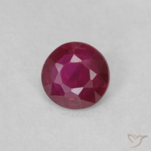 0.17ct 天然 ダークレッド ルビー, ラウンド, VS