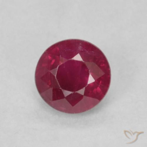 0.32ct 天然 ディープレッド ルビー, ラウンド, SI