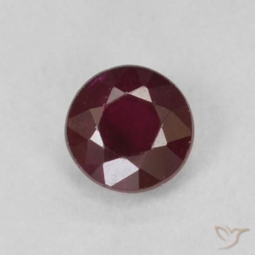 0.30ct 天然 ワインレッド ルビー, ラウンド, SI