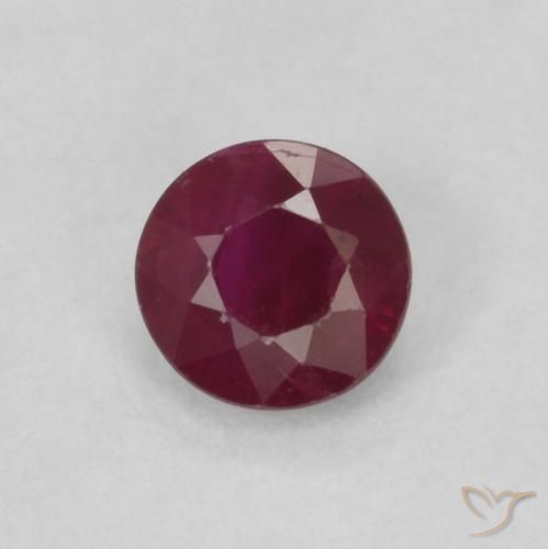 0.29ct 天然 ワインレッド ルビー, ラウンド, SI