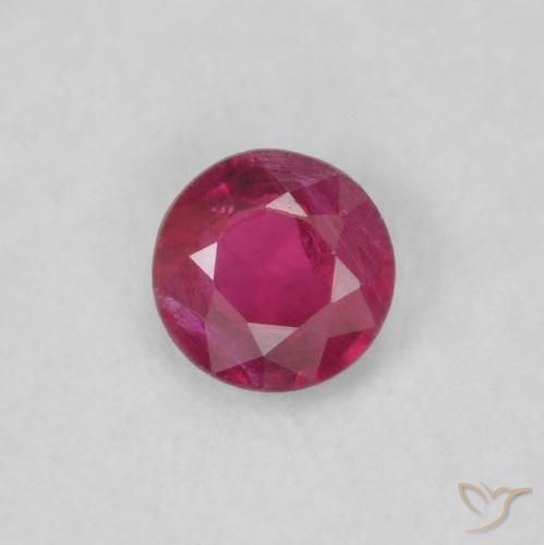 0.17ct 天然 ピンクがかったレッド ルビー, ラウンド, VS