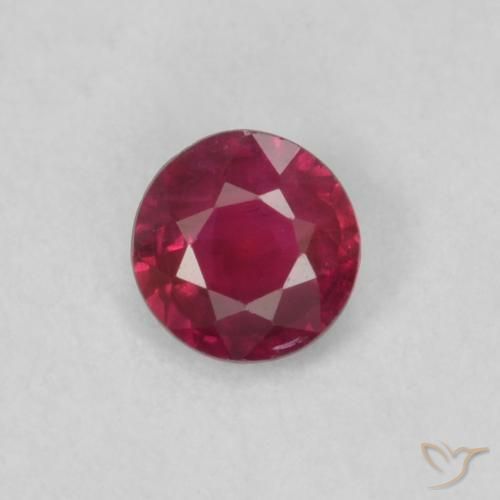 0.17ct 天然 ワインレッド ルビー, ラウンド, VS