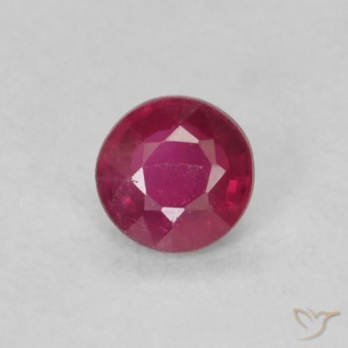 0.21ct 天然 ディープレッド ルビー, ラウンド, VS