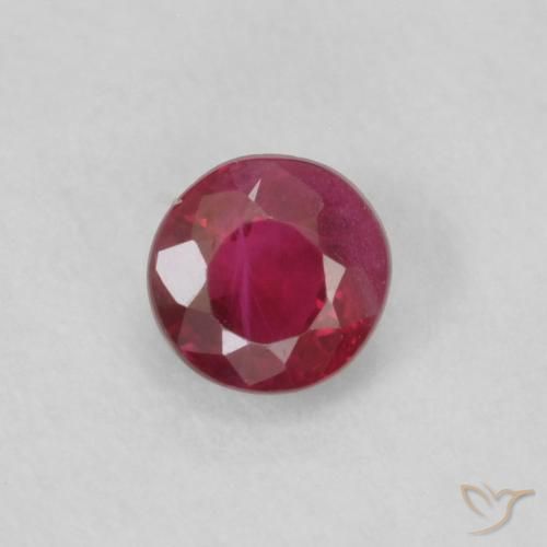 0.23ct 天然 ジャム・レッド ルビー, ラウンド, VS