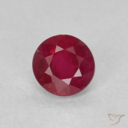 0.26ct 天然 濃い紅 ルビー, ラウンド, SI-I1