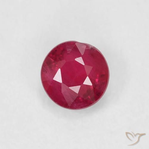 0.29ct 天然 ジャム・レッド ルビー, ラウンド, SI-I1