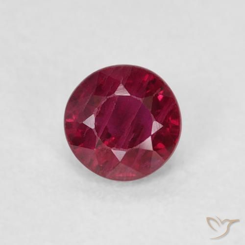 0.33ct 天然 ワインレッド ルビー, ラウンド, SI-I1