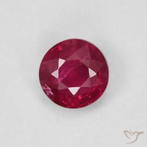 0.28ct 天然 ダークレッド ルビー, ラウンド, SI-I1