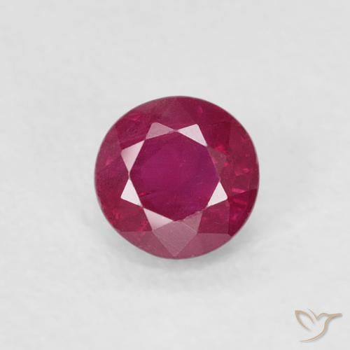 0.29ct 天然 ピンクがかったレッド ルビー, ラウンド, SI-I1