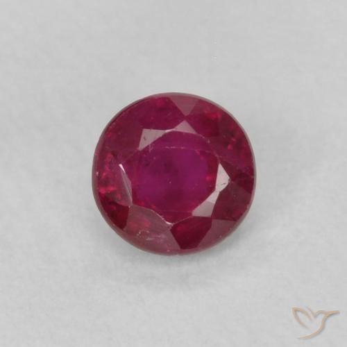 0.21ct 天然 濃いレッドワイン ルビー, ラウンド, VS-SI
