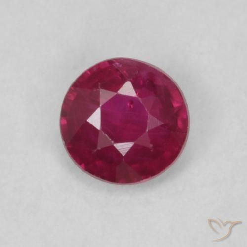 0.20ct 天然 ディープレッド ルビー, ラウンド, VS