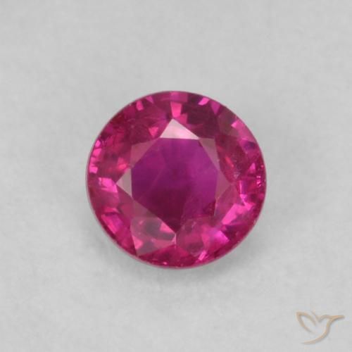 0.20ct 天然 ピンクがかったレッド ルビー, ラウンド, VS