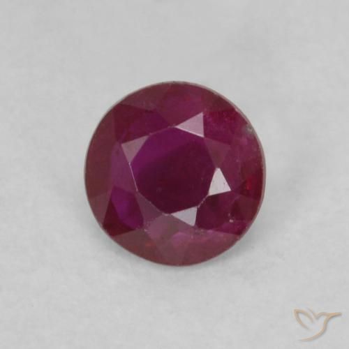 0.14ct 天然 ディープレッド ルビー, ラウンド, VS