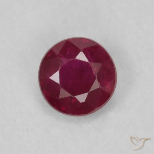 0.19ct 天然 ワインレッド ルビー, ラウンド, VS