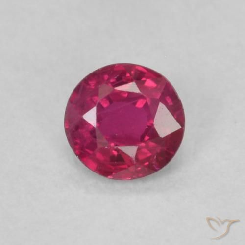 0.19ct 天然 ピンクがかったレッド ルビー, ラウンド, VS