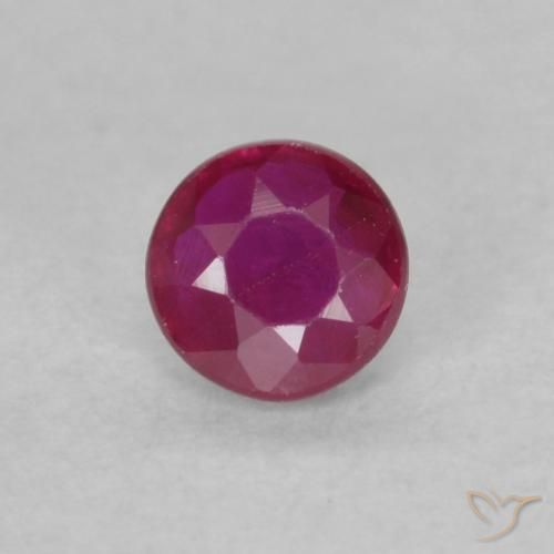 0.19ct 天然 ピンクがかったレッド ルビー, ラウンド, VS