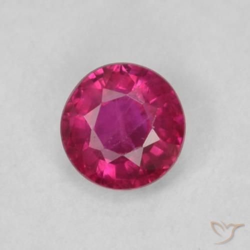 0.21ct 天然 ピンクがかったレッド ルビー, ラウンド, VS