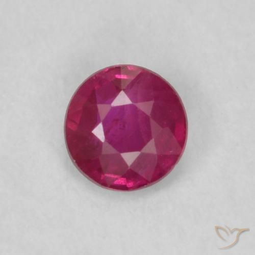 0.17ct 天然 ピンクがかったレッド ルビー, ラウンド, VS