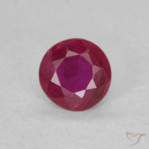 0.16ct 天然 ピンクがかったレッド ルビー, ラウンド, VS