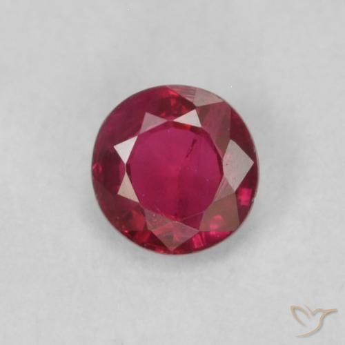 0.21ct 天然 ディープレッド ルビー, ラウンド, VS