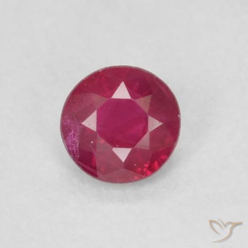 0.21ct 天然 ジャム・レッド ルビー, ラウンド, VS