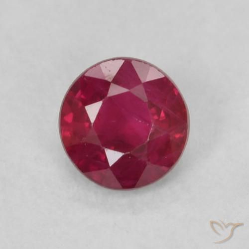 0.21ct 天然 Medium Dark-Red ルビー, ラウンド, VS-SI