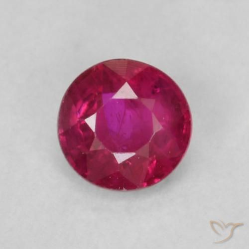 0.21ct 天然 ピンクがかったレッド ルビー, ラウンド, SI