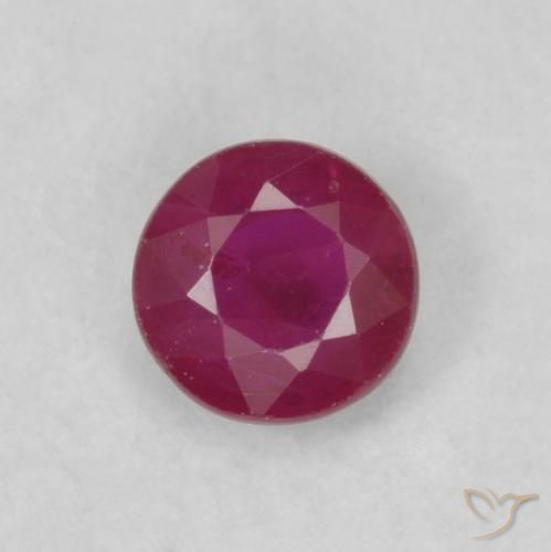 0.22ct 天然 濃いレッドワイン ルビー, ラウンド, VS-SI