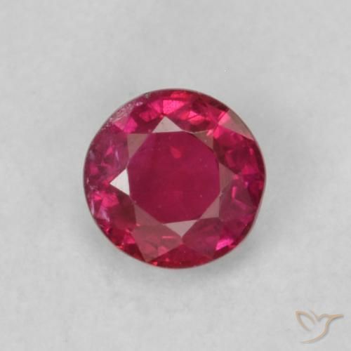 0.21ct 天然 ピンクがかったレッド ルビー, ラウンド, SI
