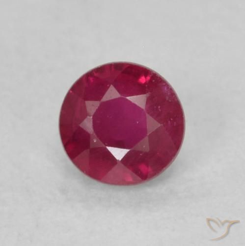 0.23ct 天然 ディープレッド ルビー, ラウンド, VS-SI