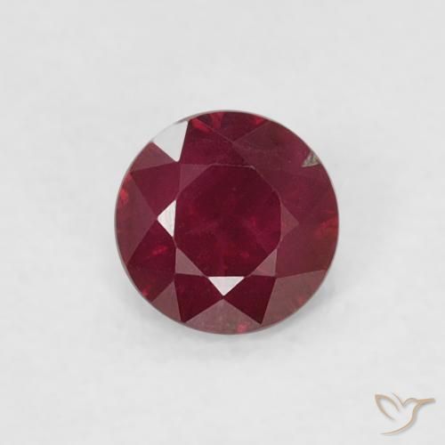 0.24ct 天然 ディープレッド ルビー, ラウンド, SI-I1
