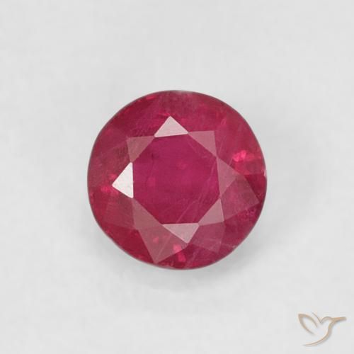 0.28ct 天然 ジャム・レッド ルビー, ラウンド, SI-I1