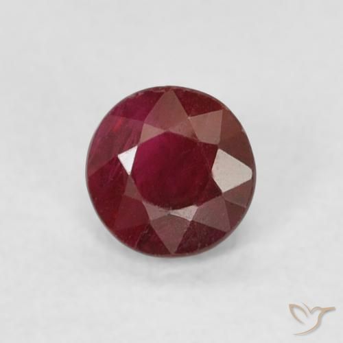 0.29ct 天然 ダークレッド ルビー, ラウンド, SI-I1