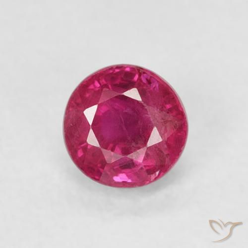 0.31ct 天然 ピンクがかったレッド ルビー, ラウンド, SI-I1
