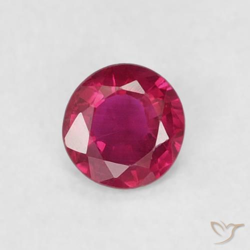 0.19ct 天然 ピンクがかったレッド ルビー, ラウンド, VS