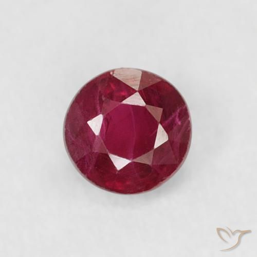 0.23ct 天然 ダークレッド ルビー, ラウンド, VS