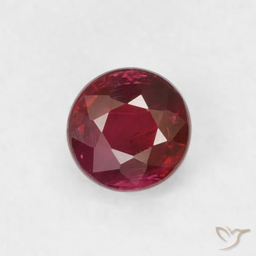 0.36ct 天然 ディープレッド ルビー, ラウンド, VS
