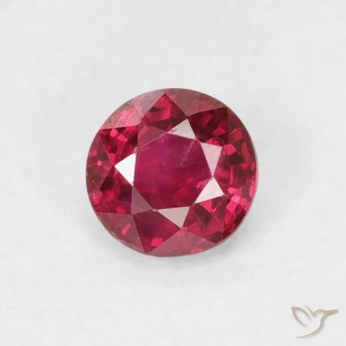 0.26ct 天然 ダークレッド ルビー, ラウンド, SI-I1