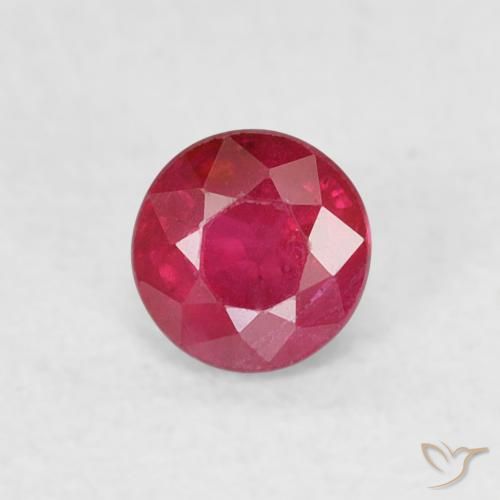 0.33ct 天然 濃い紅 ルビー, ラウンド, SI-I1