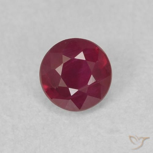 0.36ct 天然 ディープレッド ルビー, ラウンド, SI