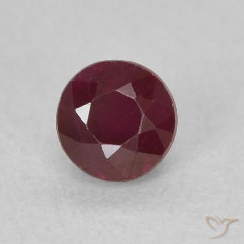 0.36ct 天然 ディープレッド ルビー, ラウンド, SI