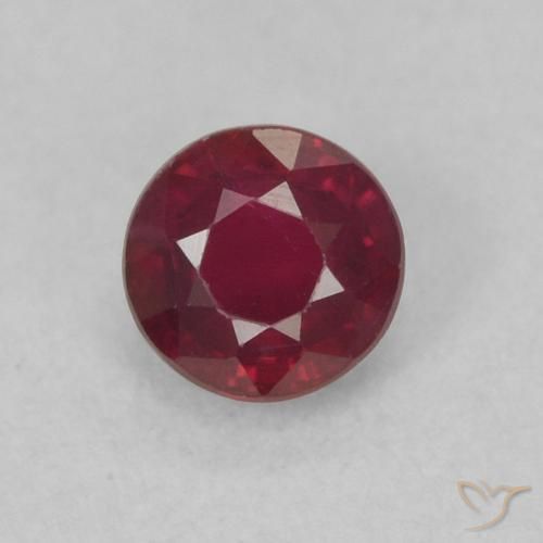 0.37ct 天然 ミディアムレッド ルビー, ラウンド, SI