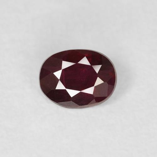 0.39ct 天然 ダークレッド ルビー, 楕円形, VS