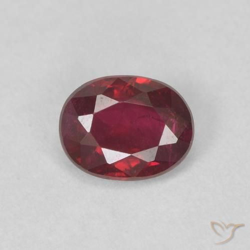 0.43ct 天然 ディープレッド ルビー, 楕円形, VS