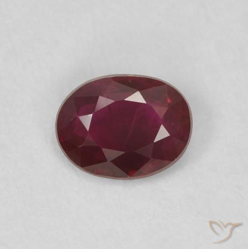 0.42ct 天然 ディープレッド ルビー, 楕円形, VS