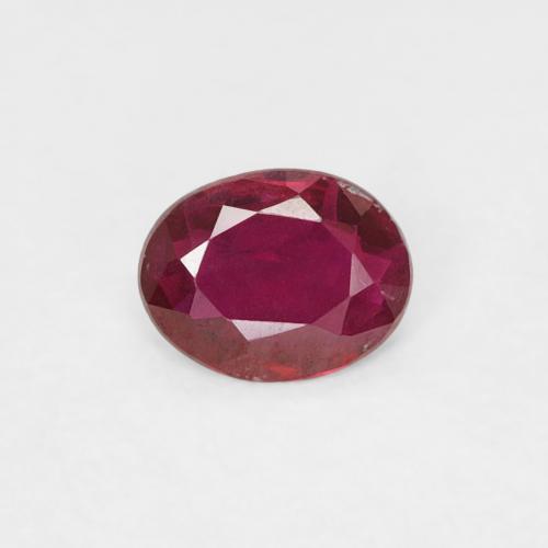 0.26ct 天然 ディープレッド ルビー, 楕円形, VVS-VS