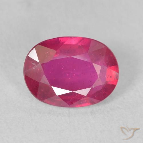 1.49ct 天然 薄いレッド ルビー, 楕円形, VS