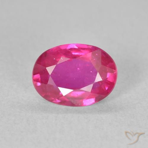 1.43ct 天然 Medium Dark-Pink ルビー, 楕円形, VS