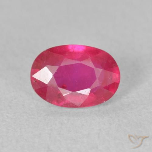 1.01ct 天然 薄いレッド ルビー, 楕円形, VS